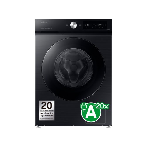 Samsung Lavadora 9kg Negra AI Ecobubble™, Clasificación Energética A WW90DB7U94GBU3