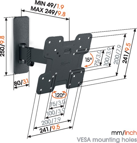 TVM 1223 Soporte TV Giratorio