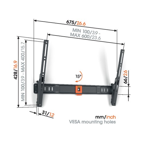 TVM 1613 Soporte TV Inclinable