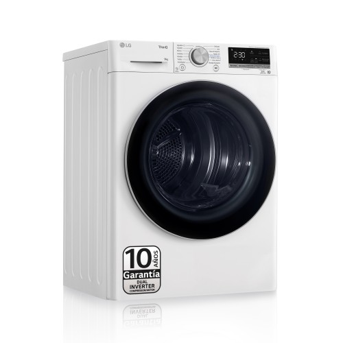 Secadora LG 9kg, A+++, con Bomba de calor Dual Inverter, Blanca, Serie 900