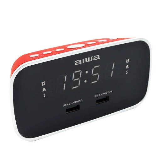 Aiwa CRU-19RD despertador Reloj despertador digital Rojo