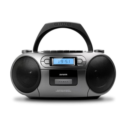 Aiwa BBTC-550MG Reproductor de CD portátil Negro, Plata