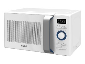 Microondas SVAN SMW2800DGB Con grill 20 L 800 W Plata, Blanco