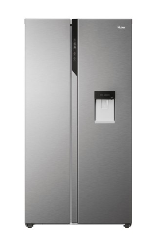 Haier SBS 90 Serie 5 HSR5918DWMP nevera puerta lado a lado Independiente 521 L D Platino, Acero inoxidable