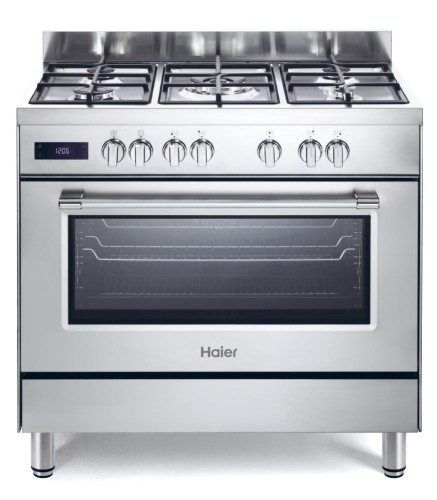 Cocina de gas Haier HGM95TC1X familiar tipo industrial Encimera Acero inoxidable A