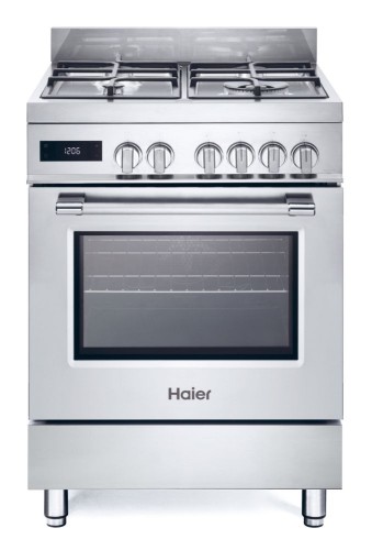 Cocina de gas Haier HGM64TC1X familiar tipo industrial Eléctrico Encimera Acero inoxidable A