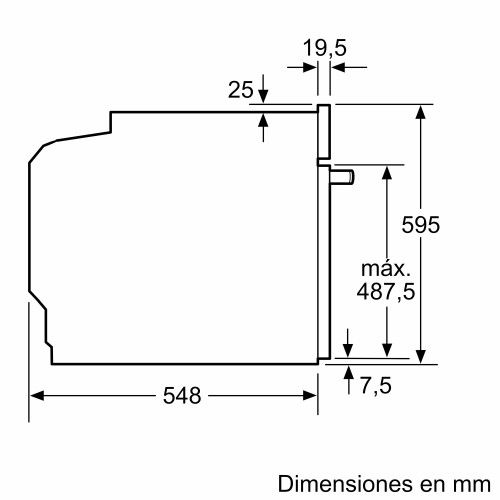 Horno Siemens  IQ300 60 x 60 cm  acero inoxidable HB534AER3