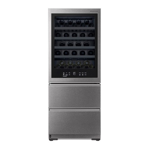 LG LSR200W enfriador de vino Nevera de vino Independiente Negro, Acero inoxidable