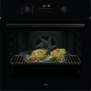AEG TU5PB41FSK - Horno multifunción en cristal negro con pirólisis