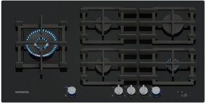 Siemens ER9A6SH40 - Placa de Gas Natural iQ700 90 Cm 5 Fuegos Home Connect Cristal Negro