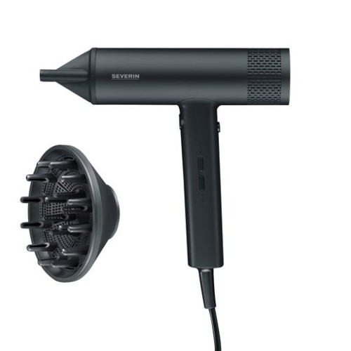 Secador De Pelo Severin HT 0170, 3 Niveles De Potencia, 2000 W Negro