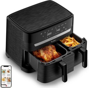 Moulinex Dual Easy Fry EZ901N Freidora de Aire Doble 8.3 L Independiente 2450W Negra