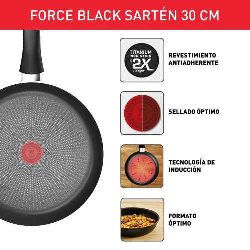 Sartén Tefal 30 Force Black