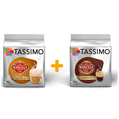 Pack Cafetera de cápsulas Bosch Tassimo TAS113EC + 32 bebidas gratis