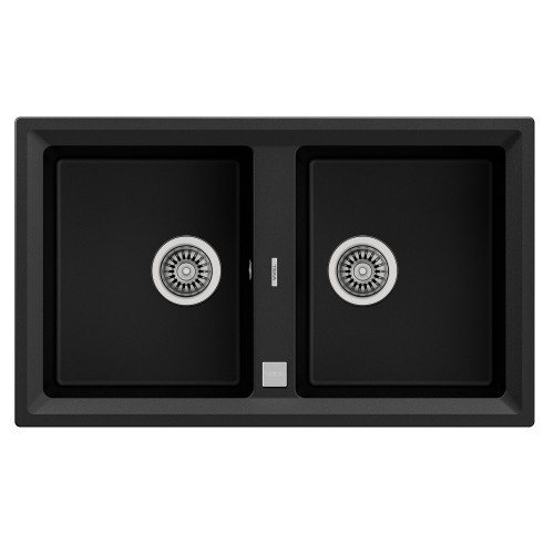 Fregadero Teka STONE 90 B-TG 2C V.AUTO NEGRO