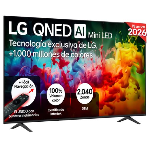 Televisor LG QNED MiniLED AI QNED72 75 pulgadas 4K 2026