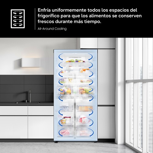 Frigorífico americano Samsung BESPOKE AI RS90F64EETEF con IA