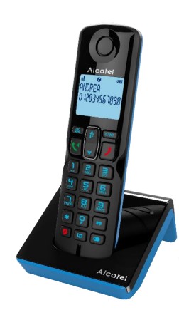 Alcatel S280 SOLO BLUE Teléfono DECT Identificador de llamadas Negro, Azul