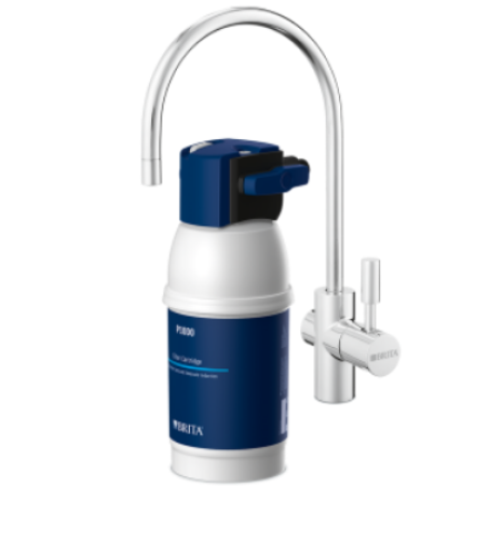 Brita mypure P1 Sistema de filtración de agua situado debajo del fregadero Azul, Blanco