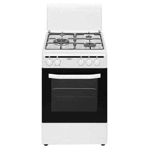 Cocina de gas Vitrokitchen CB5535B independiente Eléctrico Encimera Blanco