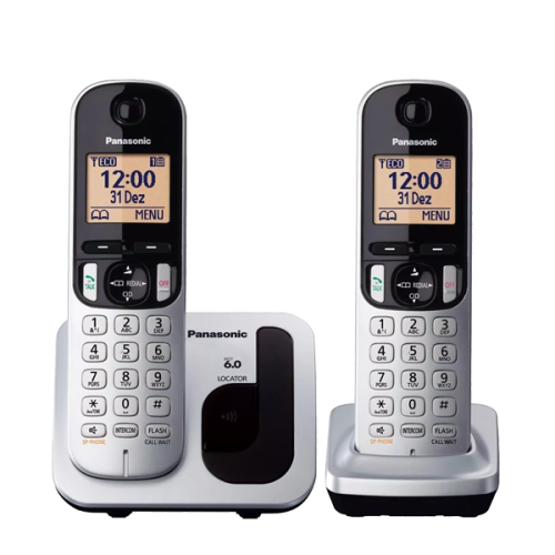 Panasonic KX-TGC212 Teléfono DECT Identificador de llamadas Metálico