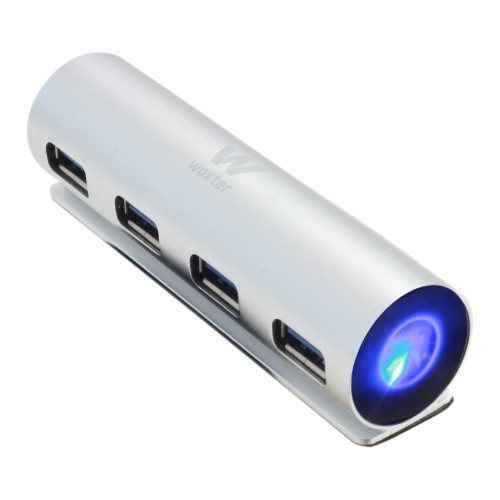 Woxter Hub 43 USB 3.2 Gen 1 (3.1 Gen 1) Micro-B 5000 Mbit/s Plata