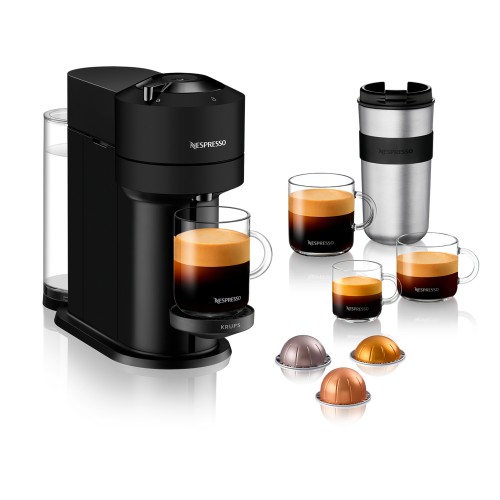 Cafetera cápsulas Krups XN910N10 Vertuo Next Negro mate Nespresso 