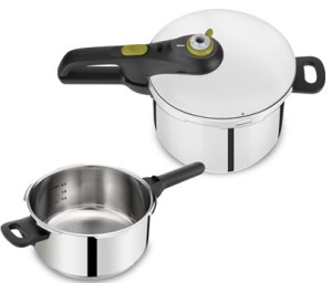 Set Olla a presión Tefal P2544337 Secure 5 Neo  4L + 6L (Sin cestillo) 