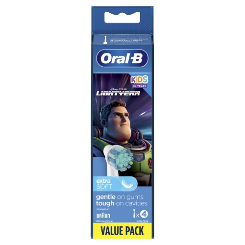 Oral-B Kids Cabezal De Recambio Con Los Personajes De Lightyear De Disney, 4 Unidades