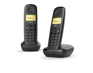 Gigaset A170 Duo Teléfono DECT/analógico Identificador de llamadas Negro