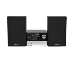 Grundig M1000BT2 sistema de audio para el hogar Microcadena de música para uso doméstico 30 W Negro, Plata