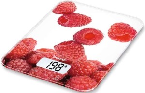 Báscula cocina Beurer KS 19 Berry superficie de vidrio y función de tara