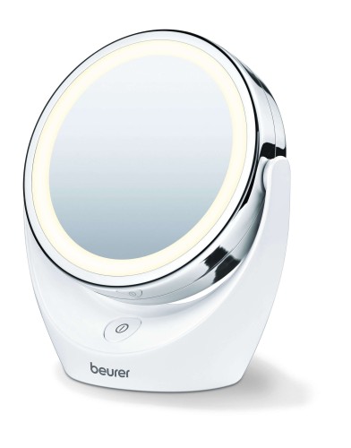 Espejo de maquillaje con luz Beurer BS 49 compacto de pie con iluminación y 5 aumentos