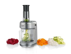Severin KM 3922 cortador de verduras en espiral o rallador eléctrico Cromo, Plástico Gris