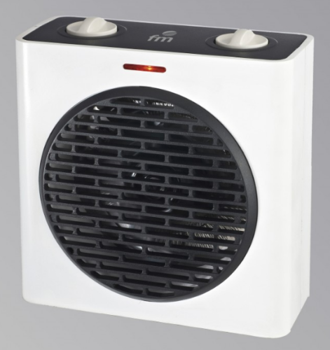 FM Calefacción T-20 Interior Negro, Blanco 2000 W Ventilador eléctrico