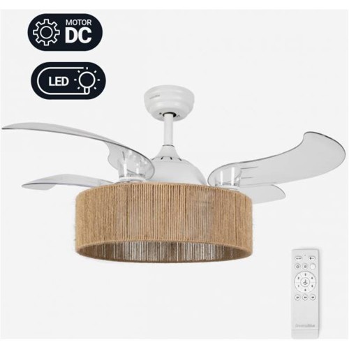 Ventilador techo universal blue JALOQUE WFC tulipa cuerda