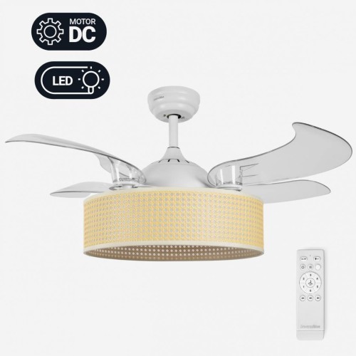 Ventilador techo universalblue JALOQUE WFW tulipa blca