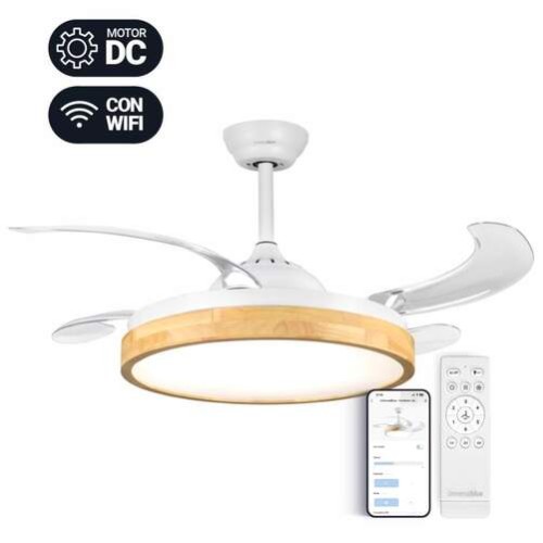 Ventilador techo universalblue KAUS 7048WD madera motor dc