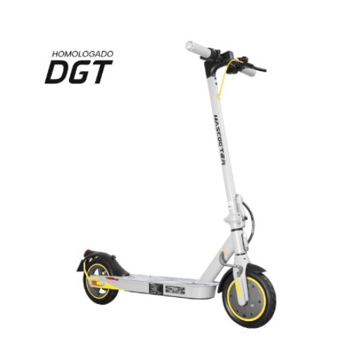 Patinete eléctrico scooter mascooter S1 gris y amarillo PM0043