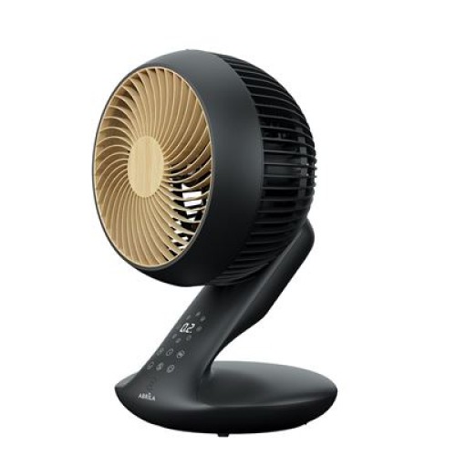 Ventilador sobre mesa arila miera con mando negro
