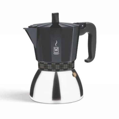 Cafetera deluxe inducción BRA 6 tazas negra