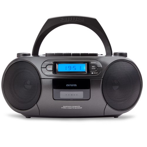 Aiwa BBTC-550BK sistema estéreo portátil Digital 6 W FM, PLL Negro Reproducción MP3