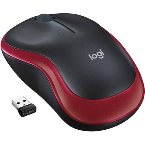 Ratón inalámbrico Logitech M185 rojo