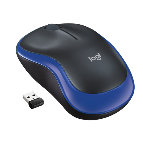 Ratón inalámbrico Logitech M185 azul