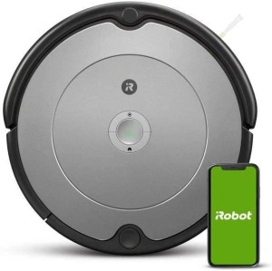 iRobot R694040 aspiradora robotizada 0,6 L Bolsa para el polvo Negro, Gris