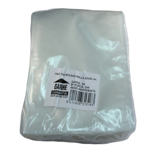 PAQUETE 100 BOLSAS GARHE 20X30CM