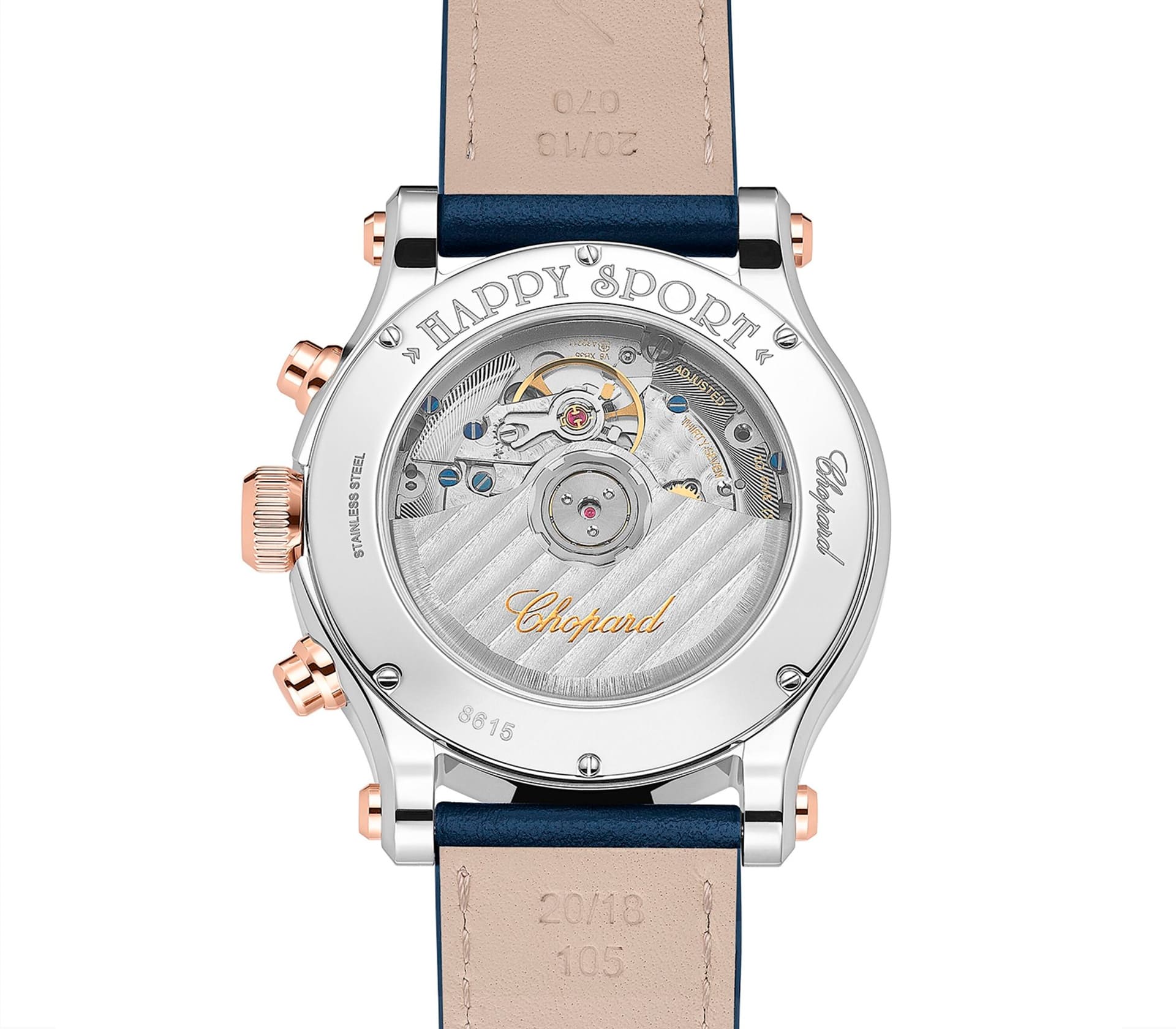 Happy Sport Chrono em Ouro Rosa e Diamantes 40mm