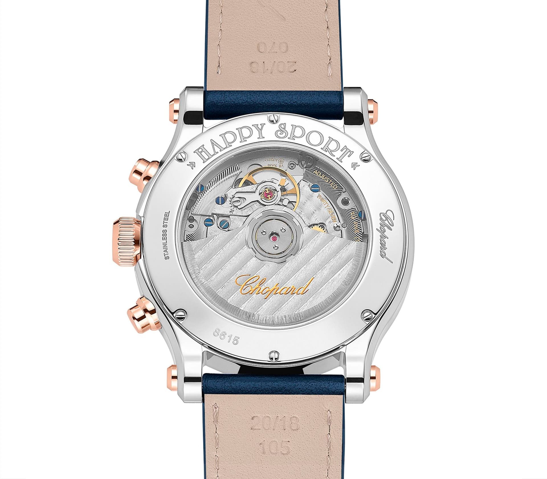 Happy Sport Chrono em Ouro Rosa e Diamantes 40mm