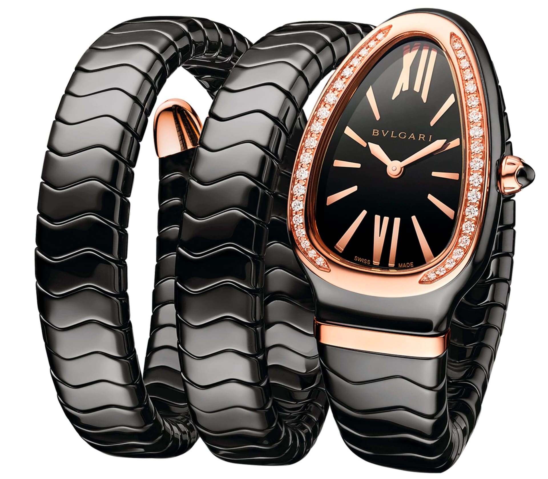 Serpenti Tubogas em Ouro Rosa e Diamantes 35mm