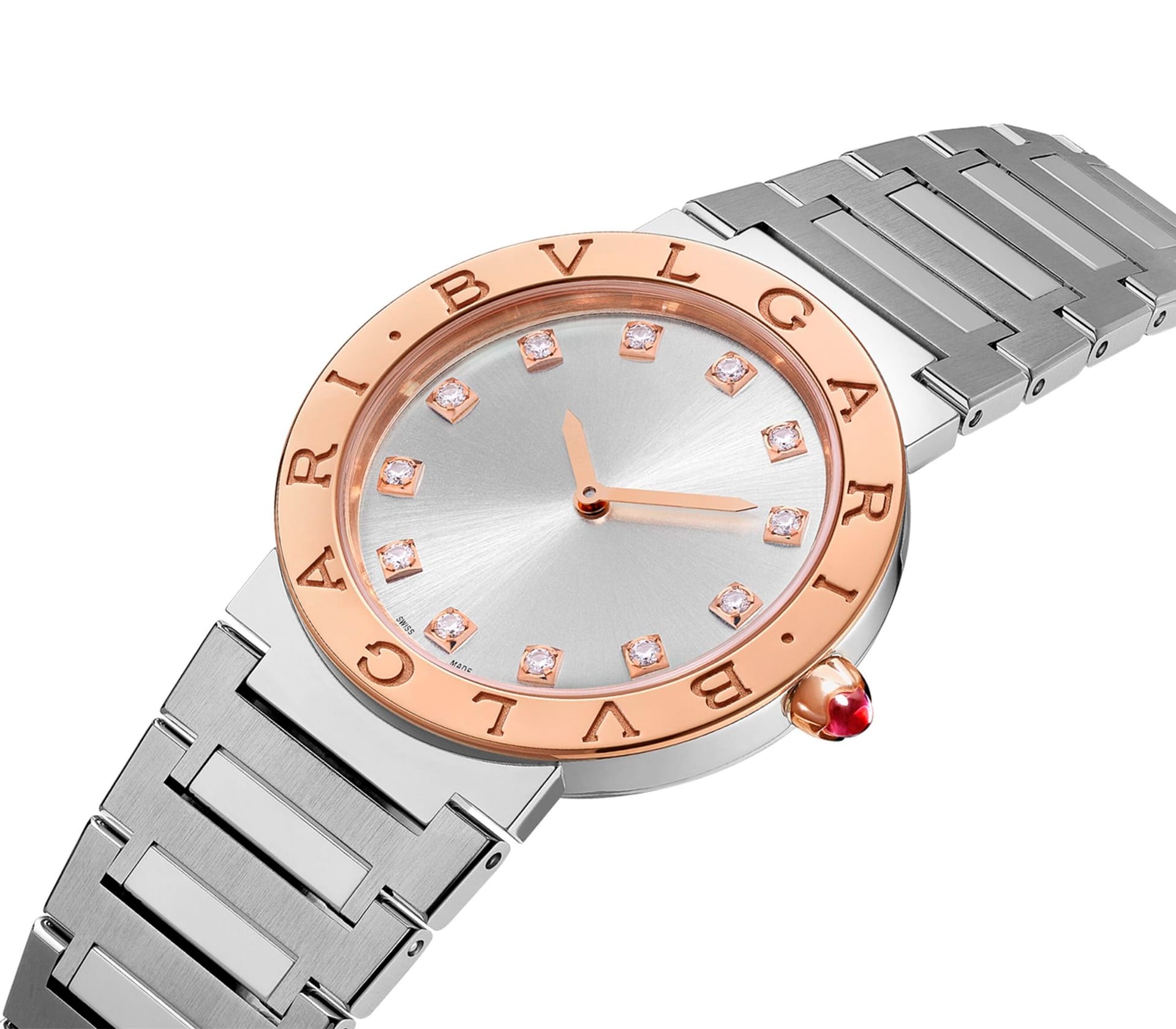 BVLGARI BVLGARI em Ouro Rosa e Diamantes 33mm